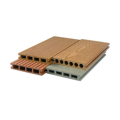 주문 물질 무의미한 라운드 홀 플로어 프랭크를 구축하기 위한 152x23mm WPC 데킹 이사회 외부 바닥 패널 온라인 제품