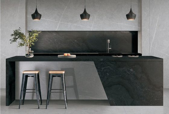 주문 1600x3200x12mm 럭셔리 싱터드 돌판 거실 매트 바닥 타일 은하 회색 배경 벽 온라인 제품
