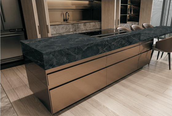 주문 검은색 800x2600x12mm 합성 석판 큰 테이블 톱 매트 TV 배경 벽 바닥 패널 온라인 제품