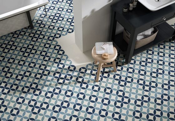 주문 실내 바닥용 블루 250x250mm 세라믹 러스틱 타일 온라인 제품