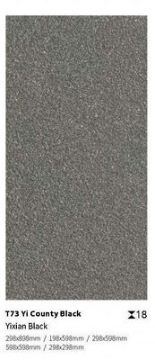 주문 블랙 그레이 600x1200x18mm 야외 포세린 포장 타일 온라인 제품