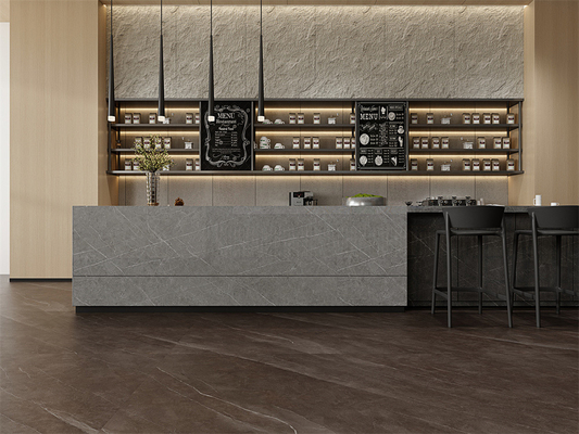 주문 내구성 Sintered Stone Slabs Gray for Living Room And Dining Room 1420x2700mm 내구성 Sintered Stone Slabs Gray for Living Room And Dining Room 1420x2700mm 온라인 제품