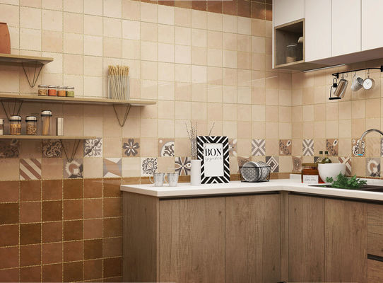 주문 주방용 브라운 300x600mm 세라믹 벽 타일 - AAA 등급 점토 온라인 제품