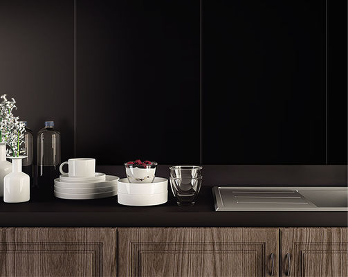 주문 흑유 광택 도자기 벽 타일 600x1200mm 실내 AAA 등급 온라인 제품