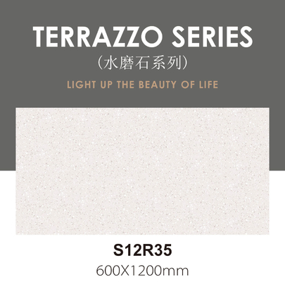 주문 60x120cm 짜리 흰색 테라조 실내 바닥 욕실용 부드러운 유실 된 포르셀린 장식 타일 온라인 제품