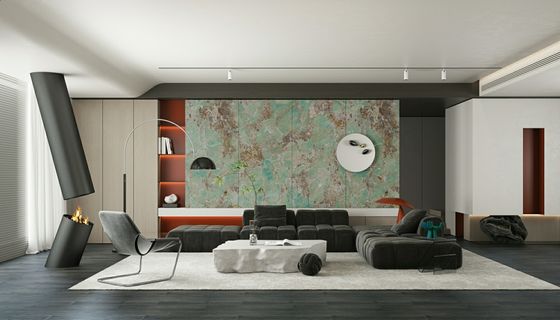 주문 900x1800mm 녹색 닦은 가시화 된 포르셀린 타일 0.5% WA 온라인 제품