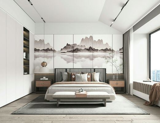 주문 백색 광택 처리된 유광 도자기 타일 900x1800mm 실내 바닥 벽 온라인 제품