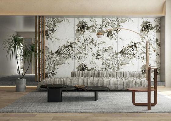 주문 900x1800mm 실내 바닥용 회색 광택 도자기 타일 온라인 제품