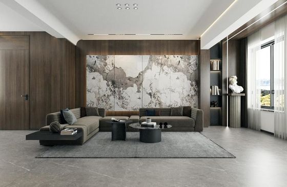 주문 900x1800mm 닦은 유리 포르셀린 타일 9mm 두꺼운 실내 바닥 벽 온라인 제품