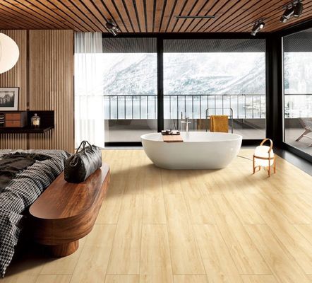 주문 AAA 등급 나무 무늬 포세린 타일 250x1500mm 브라운 옐로우 클레이 온라인 제품