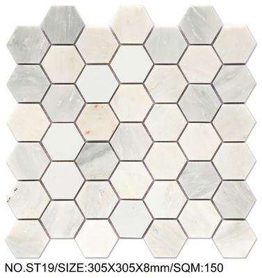 주문 얼룩 방지 육각형 300x300mm 천연석 모자이크 (프로젝트 및 호텔용) 온라인 제품