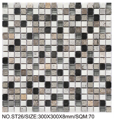 주문 우아하고 튼튼한 평면 300x300mm 천연 돌 모자이크 침실과 사무실 온라인 제품
