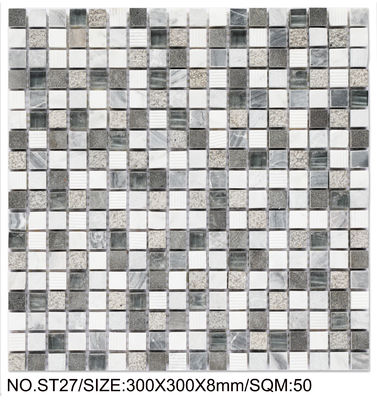 주문 내마모성 및 얼룩 방지 사각 300x300mm 천연석 모자이크, 건물 및 프로젝트용 온라인 제품