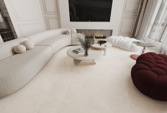 주문 베이지 반 슬리프 친환경 타일 1000x1000mm 실내 바닥 닦은 가시화 된 포르셀린 타일 재건 및 레스토랑 온라인 제품