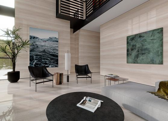 주문 연한 노란색 1000x1000mm 내구성 뛰어난 실내 바닥 가시화 된 가시화 된 포르셀린 타일 집 온라인 제품