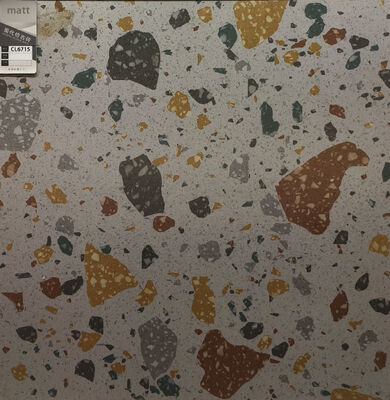 주문 스타일리시 베이지 600x600mm 테라조 세라믹 실내 바닥 타일 아파트 및 거실 온라인 제품