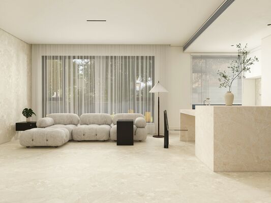 주문 긁힘 방지 및 세련된 Terrazzo 600x1200mm 베이지 도자기 타일 매트, 거실 및 침실용 금형 표면 바닥 타일 포함 온라인 제품
