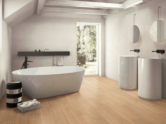 주문 베이지 나무 곡물 포르셀라인 타일 150x900mm 0.05% 흡수 온라인 제품