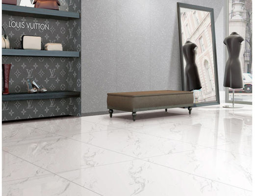 주문 600x600mm 화이트 카라라 전신 포세린 바닥 타일 9.8mm 온라인 제품