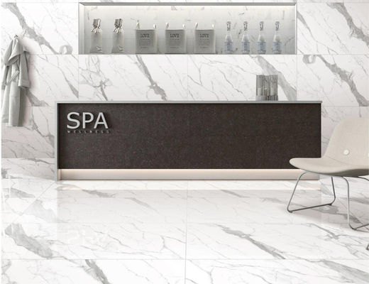 주문 45X90cm SGS 백색 Carrara 사기그릇 도와, 윤이 나는 31KG/ctn 텔레비젼 배경 벽 도와 온라인 제품