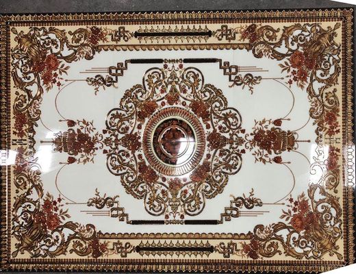 주문 600x600mm 화이트 카라라 크리스탈 광택 포세린 타일 온라인 제품