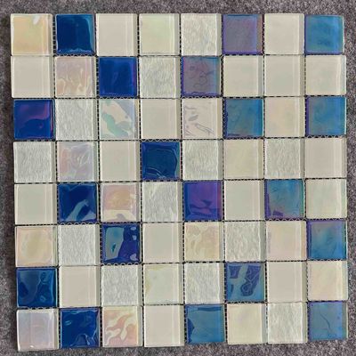 주문 수영장용 전압화 된 유리 모자이크 타일 300x300mm 온라인 제품