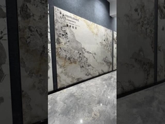 900x1800x9mm 반짝인 유리 타일 반 슬리드 밝은 노란색 타일 거실