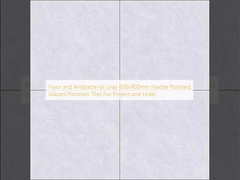 바닥 및 항균 회색 800x800mm 대리석 닦은 가시화 된 포르셀린 타일 프로젝트 및 호텔