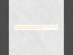 주방용 내산성 및 방수 800x800mm 대리석 광택 연마된 도자기 타일 (회색)