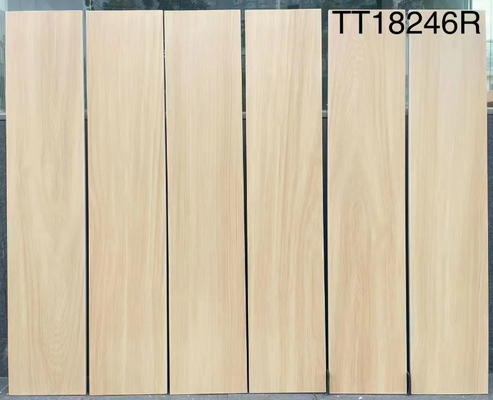 프로젝트 발코니 휴게실  부드러운 광택 자기 스트립을 위한 8x40'inch 회색 내벽 실외 플로어 나무로 된 세라믹 타일