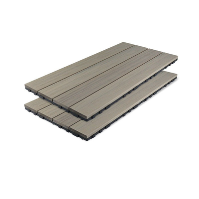 가든 그리드 WPC 데크 보드 자체 분할 71x11mm 바닥 그레이 WPC 버클 스티치 바닥