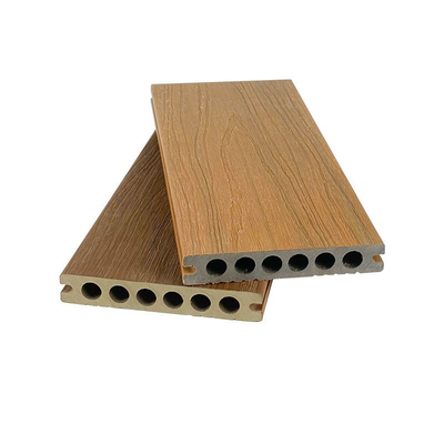CO 밀어남 마루 138x23mm 둥근 구멍 HDPE 이상으로 목제 플라스틱 합성 Decking 널