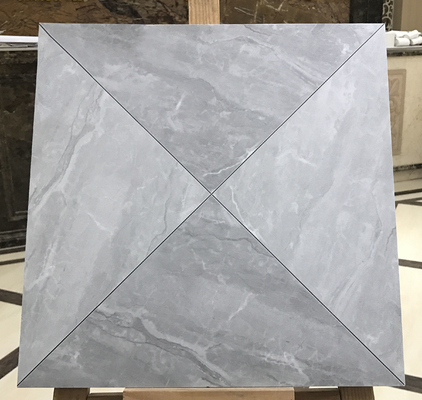 물 막기 쉬운 400x400mm 세라믹 럭틱 타일 거실 및 환경 친화적 인 아기 얼굴 유리 회색 벽 타일 부엌