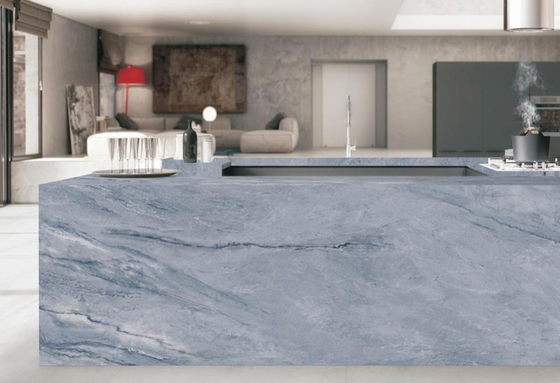 160x320cm Sintered Stone Slabs 거실 비 슬리프 바위 타일 회색