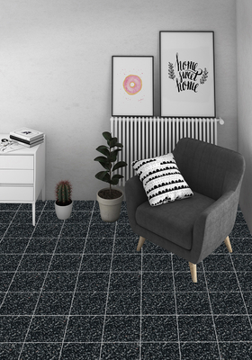 내구성 검은색 250x250mm 벽돌 타일 거실 및 W.A 6% 바닥 세라믹 시골 타일 장식