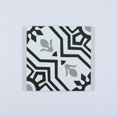 20x20cm 실내 바닥용 세라믹 러스틱 타일 블랙 그레이 화이트