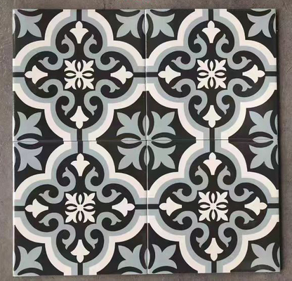 실내 벽과 바닥에 20x20cm 회색 세라믹 시골 타일