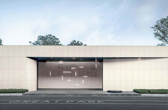 환경 친화적 착용 저항 하얀 모래 돌 베이지 600x1200mm 매트 외관 포르셀린 커튼 벽 타일 호텔 및 공원