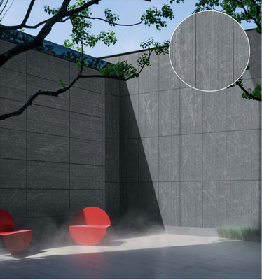 착용 저항성 매트 앙티크 마무리 어두운 회색 60x120cm 3D 라인 커튼 벽 폼 타일 테라스 및 발코니