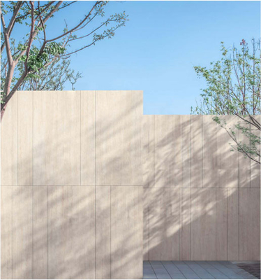 베이지 매트 트래버틴 포르셀린 타일 600x1200mm 외부 벽