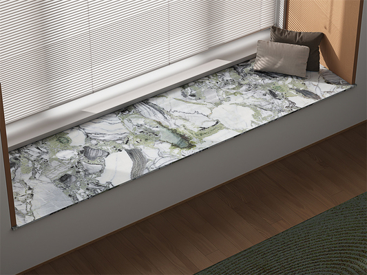 벽 안의 대리석 슬래브 및 착용 저항성 160x320cm 포스텔렌 싱터 석 슬래브 거실