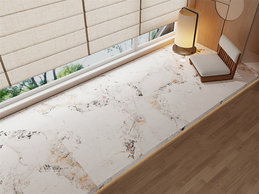 광택 옐로우 소결 석재 슬래브 1600x3200mm 실내 바닥