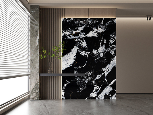 1600x3200mm 블랙 매트 싱터드 스톤 슬랩 오피스용