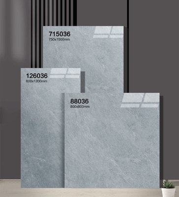우아하고 내구성 있는 750x1500mm 가시화 된 가시화 된 포르셀린 타일 및 사무실 및 침실용 실내 바닥 반 미끄러기 타일