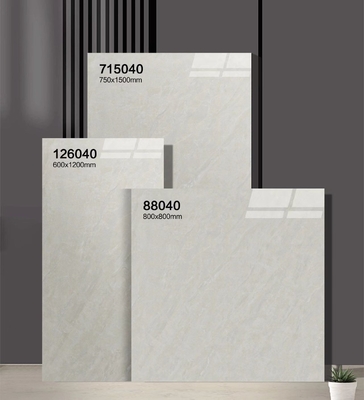 튼튼한 바닥 타일 및 회색 반 미끄러기 750x1500mm 침실 및 사무실을위한 닦은 가시 된 포르셀린 타일