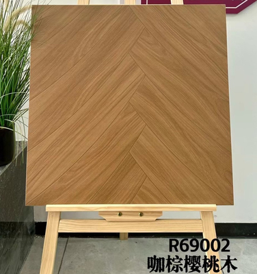 헤링본 600x600mm 갈색 목재 세라믹 타일 및 거실용 빈티지 바닥 타일