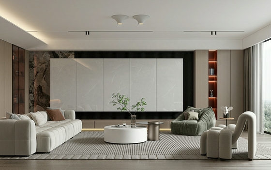 900x1800mm 회색 연마 유광 포세린 타일 0.5% 흡수율