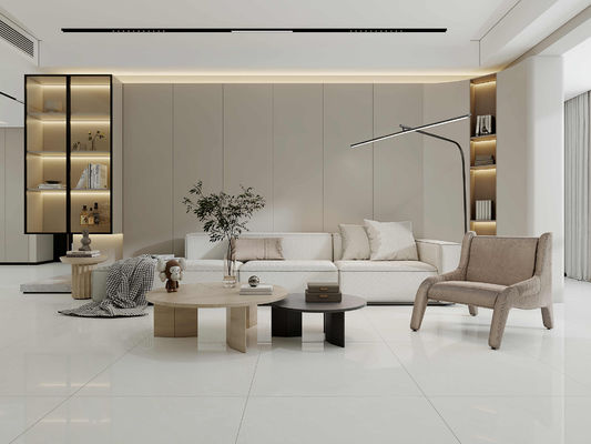 밝은 회색 800x800mm 닦은 가시화 된 포르셀린 바닥 타일