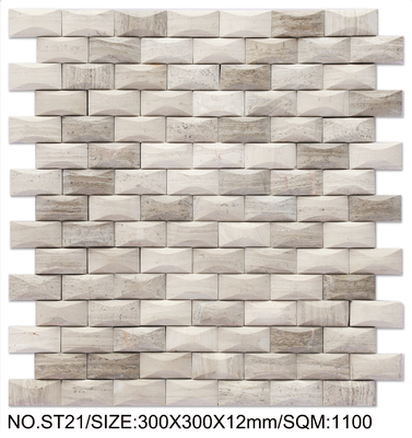 방수 및 미끄럼 방지 베이지색 300x300mm 천연석 모자이크, 장식 및 건축용