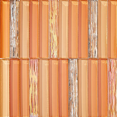 얼룩 방지 브라운 300x300mm 유리 모자이크, 재건축 및 식당용